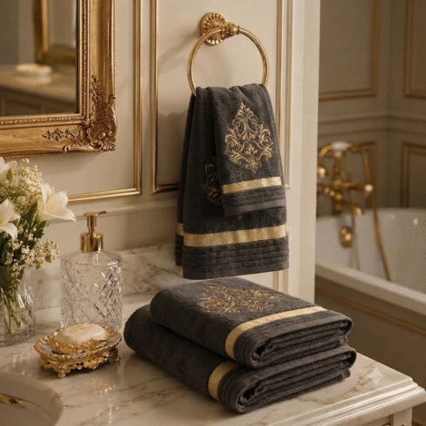 Premium Cotton Bath Towel Set (4 Piece)