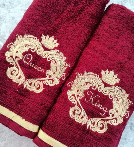 logo towel king and queen