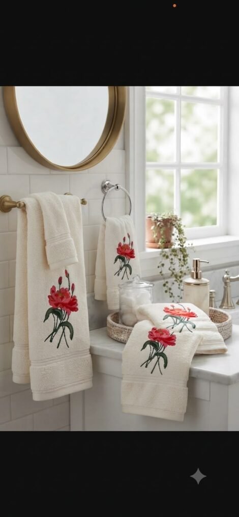 Cotton Bath Towel Set (4 Pcs)